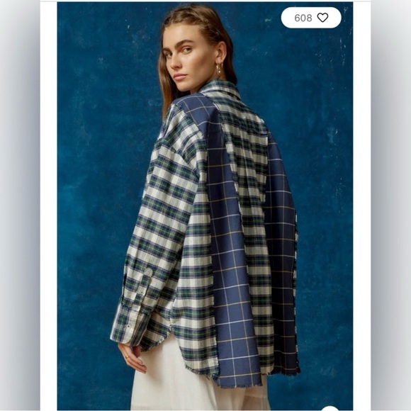 URBAN OUTFITTERS BDG: Spliced Dad Button-Down Shirt. NWT - Picture 2 of 16